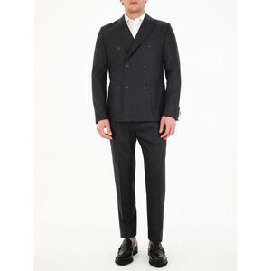 TONELLO Double-Breasted Wool Blend Suit Women GREY Dresses